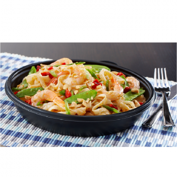 79132B150 32OZ BLACK ROUND CONTAINER